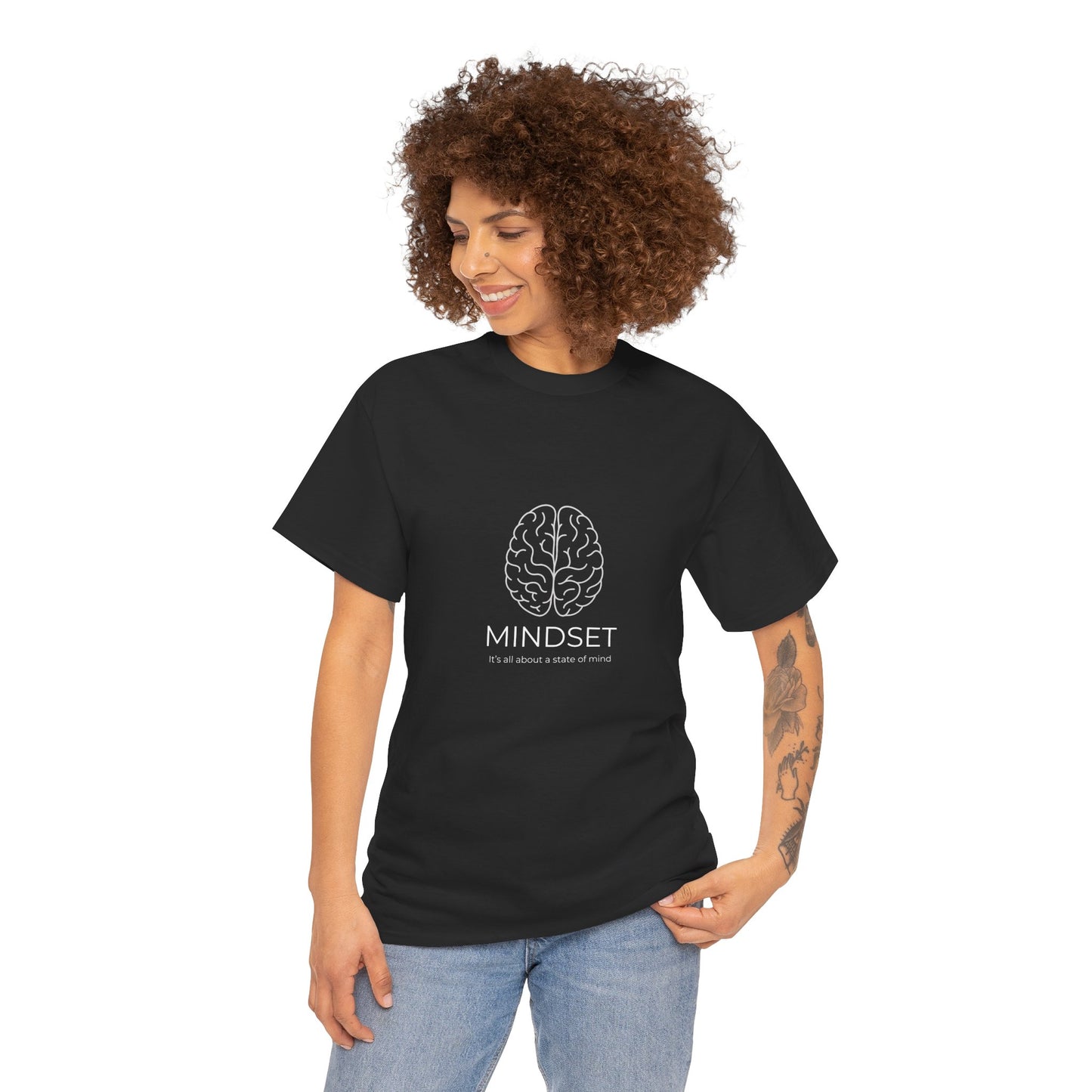 Mindset Unisex Heavy Cotton Tee - Motivational Shirt, Gift, Positive Vibe, Wellness Fashion, Inspirational Clothing