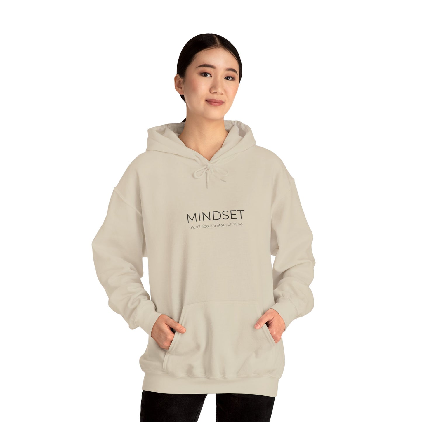 Mindset Unisex Heavy Blend Hooded Sweatshirt, Cozy Hoodie for Inspiration, Perfect Gift for Mindfulness, Motivational Apparel.