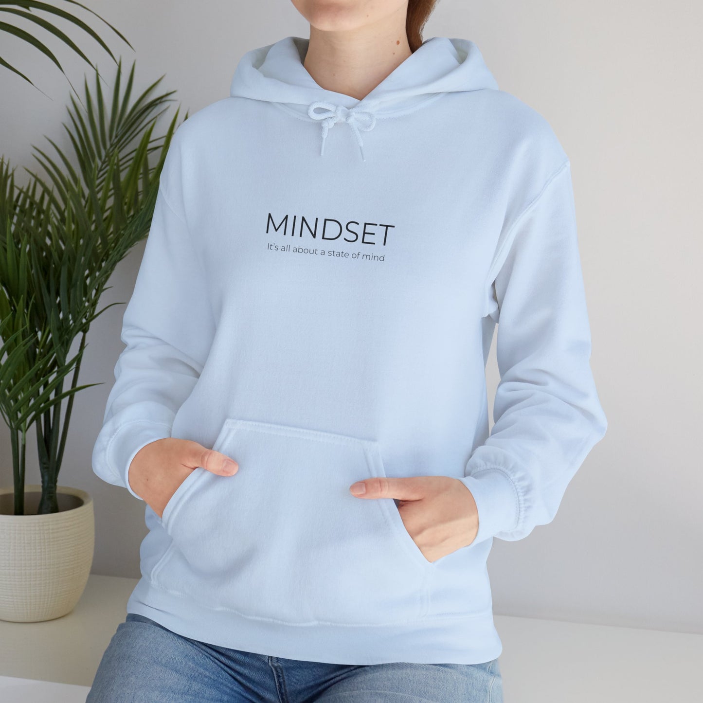 Mindset Unisex Heavy Blend Hooded Sweatshirt, Cozy Hoodie for Inspiration, Perfect Gift for Mindfulness, Motivational Apparel.
