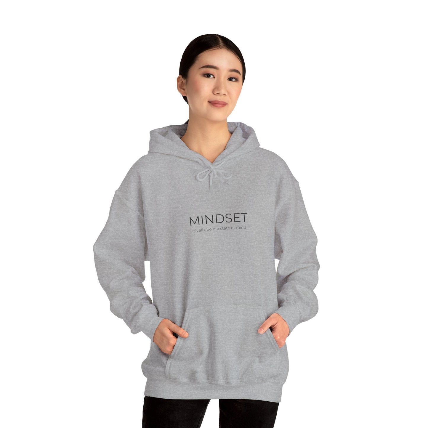 Mindset Unisex Heavy Blend Hooded Sweatshirt, Cozy Hoodie for Inspiration, Perfect Gift for Mindfulness, Motivational Apparel.