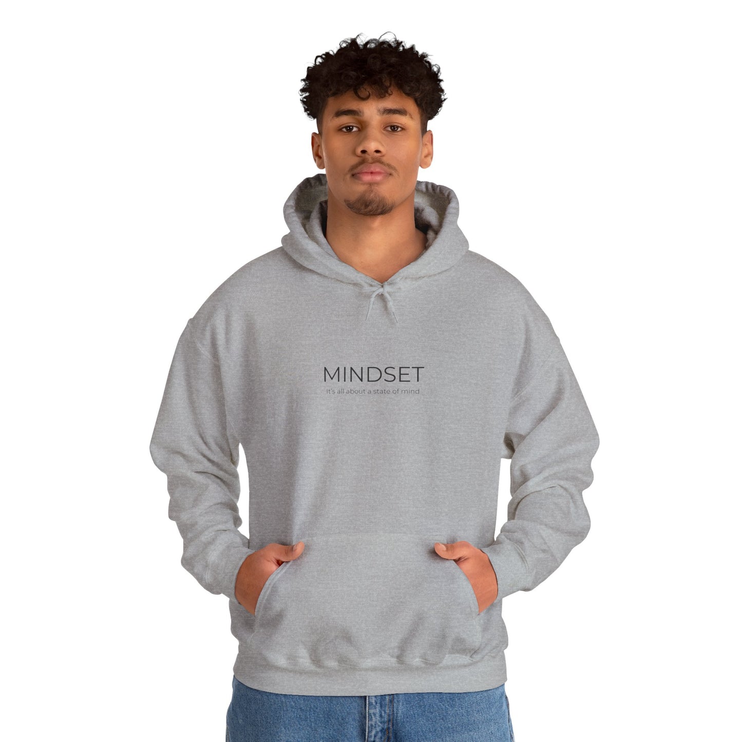 Mindset Unisex Heavy Blend Hooded Sweatshirt, Cozy Hoodie for Inspiration, Perfect Gift for Mindfulness, Motivational Apparel.