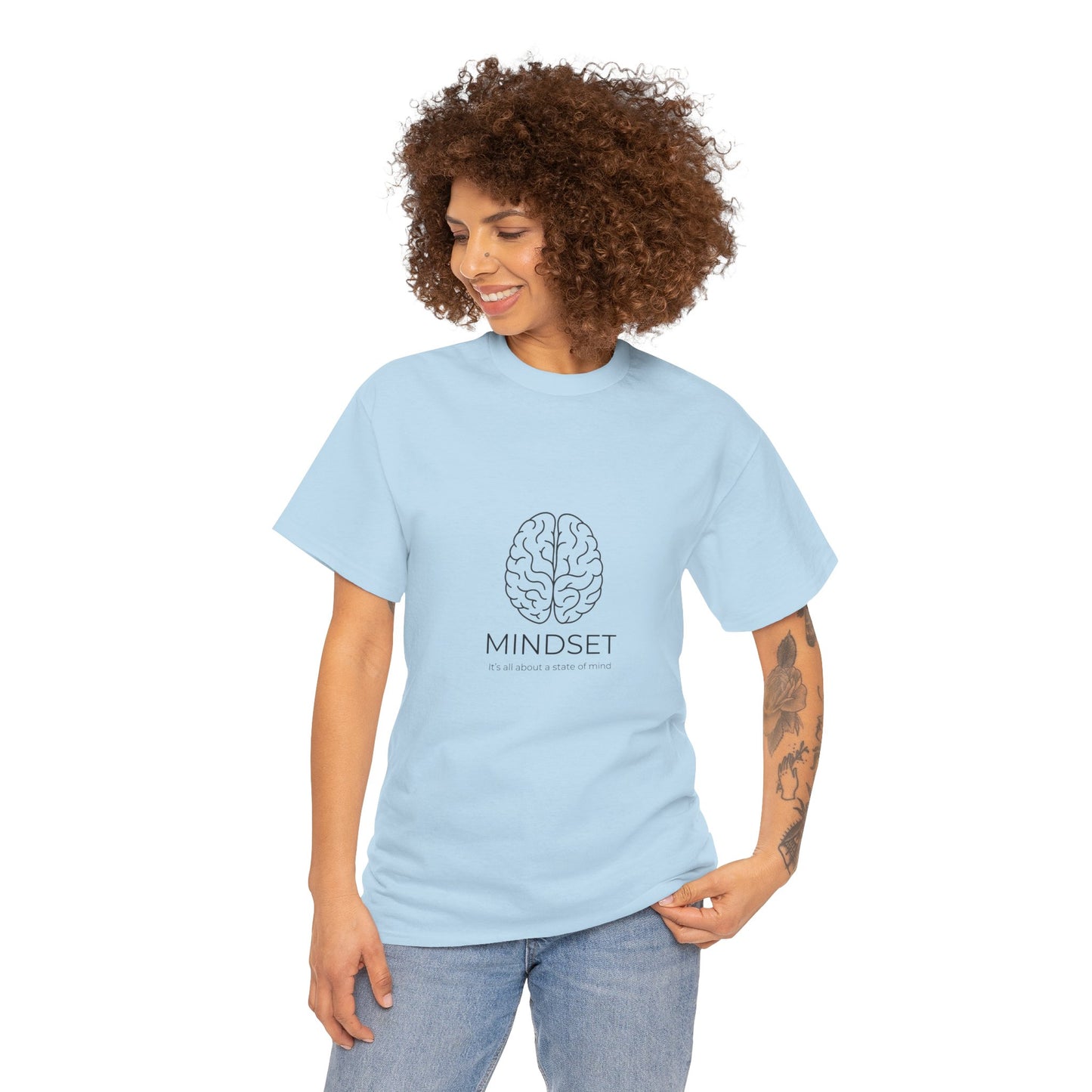 Mindset Unisex Heavy Cotton Tee - Motivational Shirt, Gift, Positive Vibe, Wellness Fashion, Inspirational Clothing