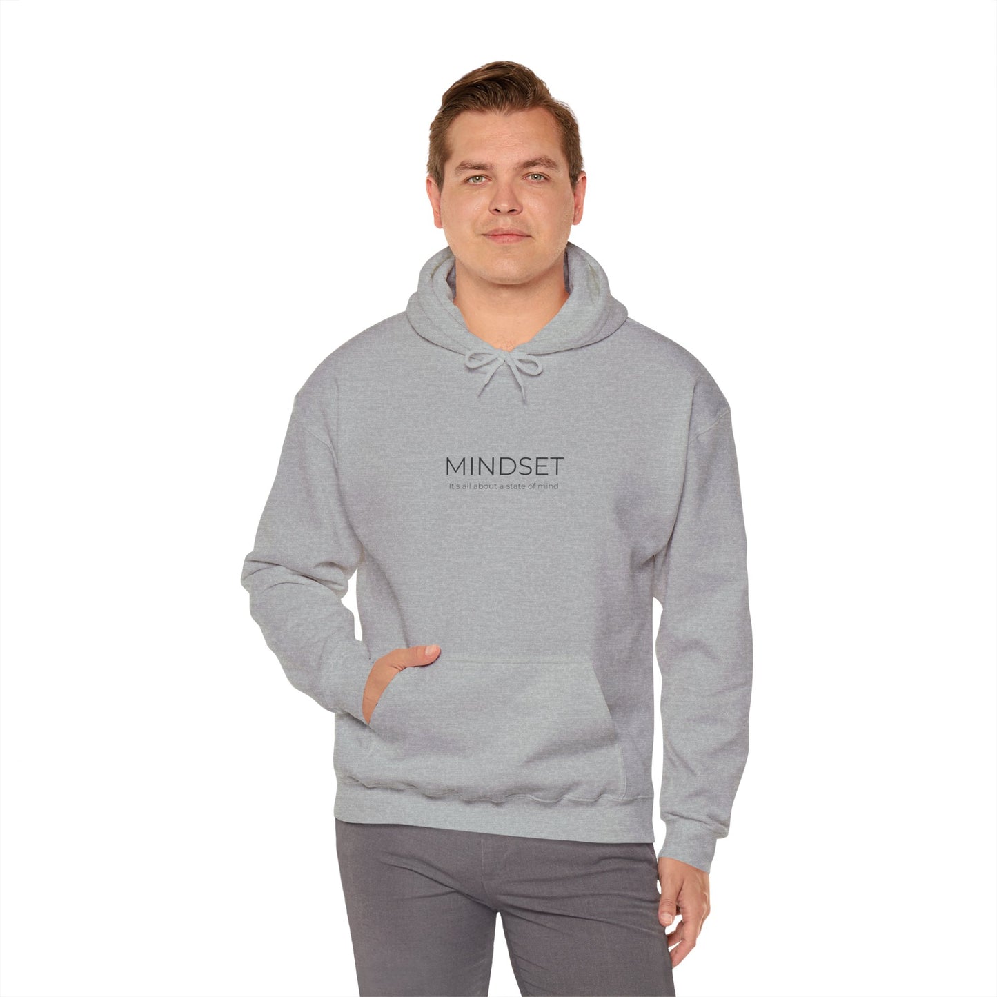 Mindset Unisex Heavy Blend Hooded Sweatshirt, Cozy Hoodie for Inspiration, Perfect Gift for Mindfulness, Motivational Apparel.