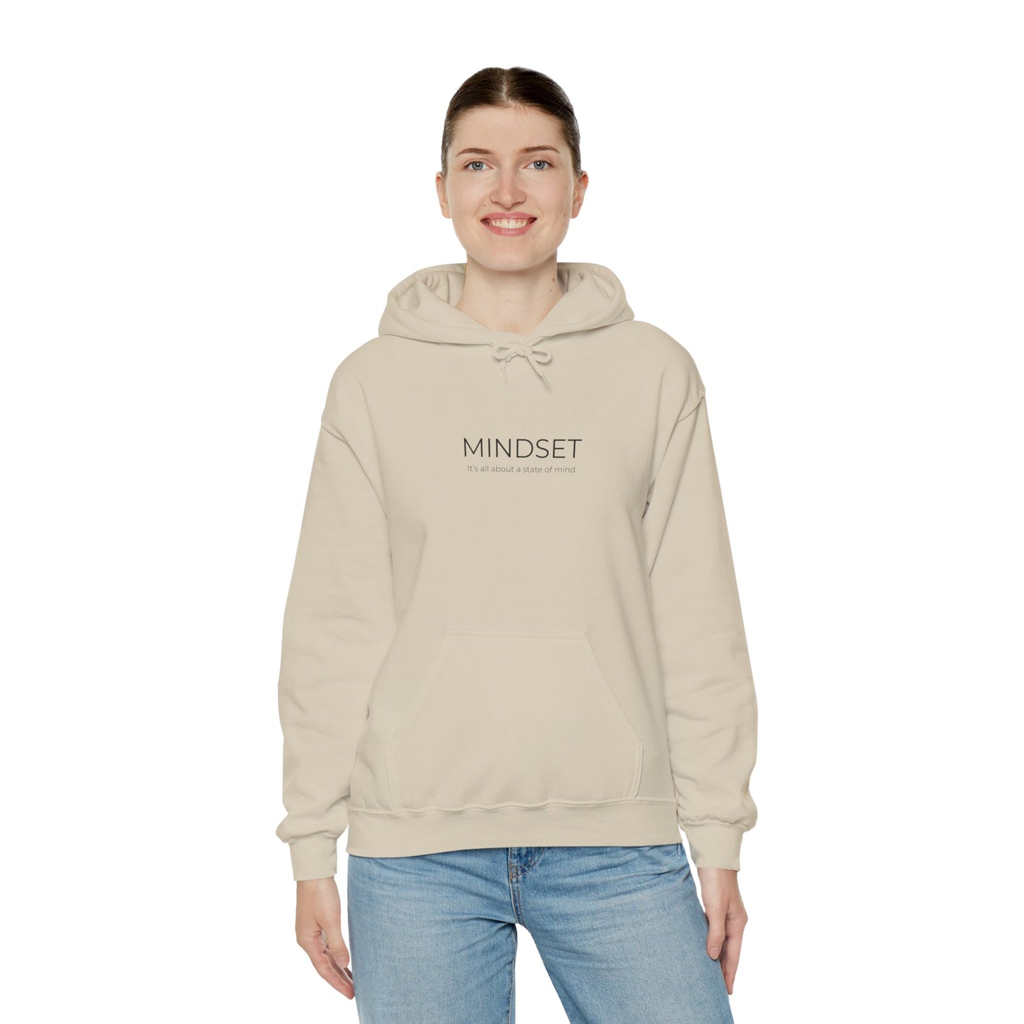 Mindset Unisex Heavy Blend Hooded Sweatshirt, Cozy Hoodie for Inspiration, Perfect Gift for Mindfulness, Motivational Apparel.