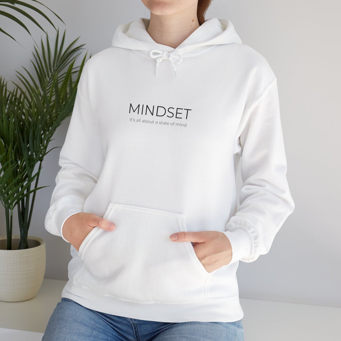 Mindset Unisex Heavy Blend Hooded Sweatshirt, Cozy Hoodie for Inspiration, Perfect Gift for Mindfulness, Motivational Apparel.