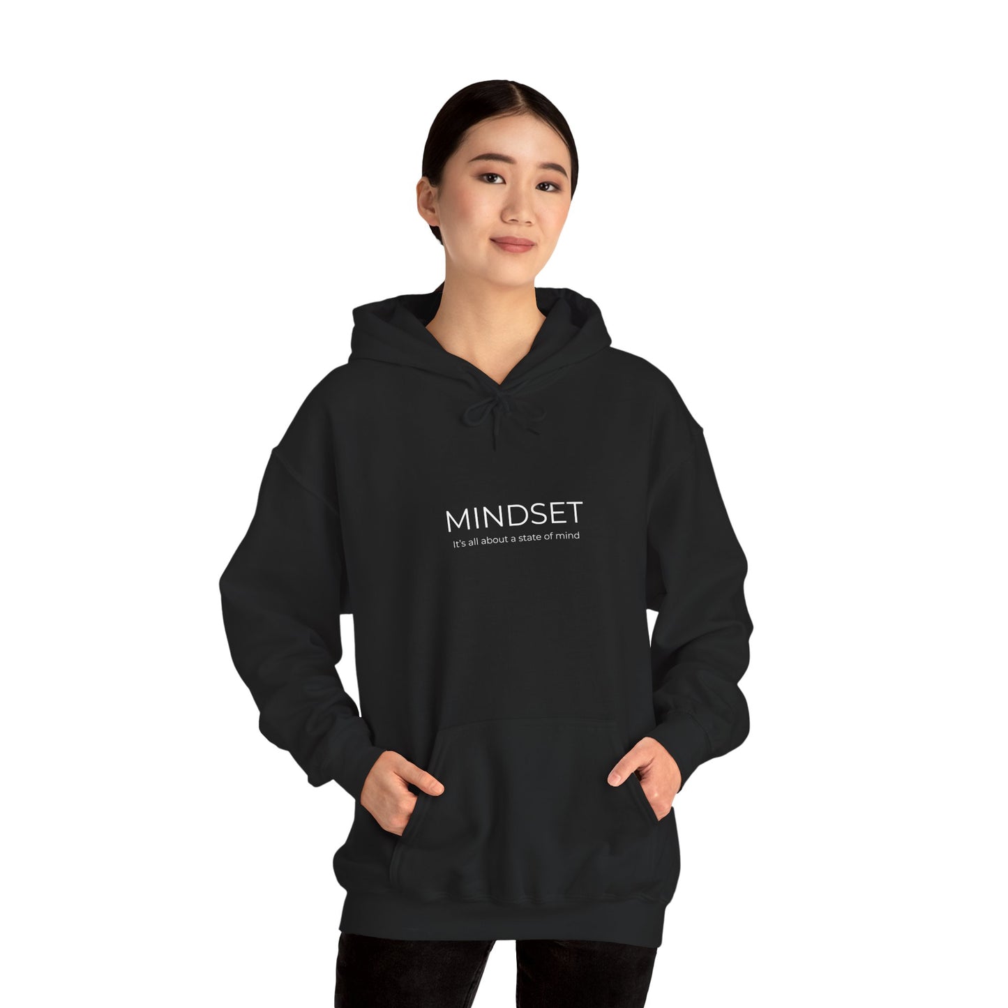 Mindset Unisex Heavy Blend Hooded Sweatshirt, Cozy Hoodie for Inspiration, Perfect Gift for Mindfulness, Motivational Apparel.