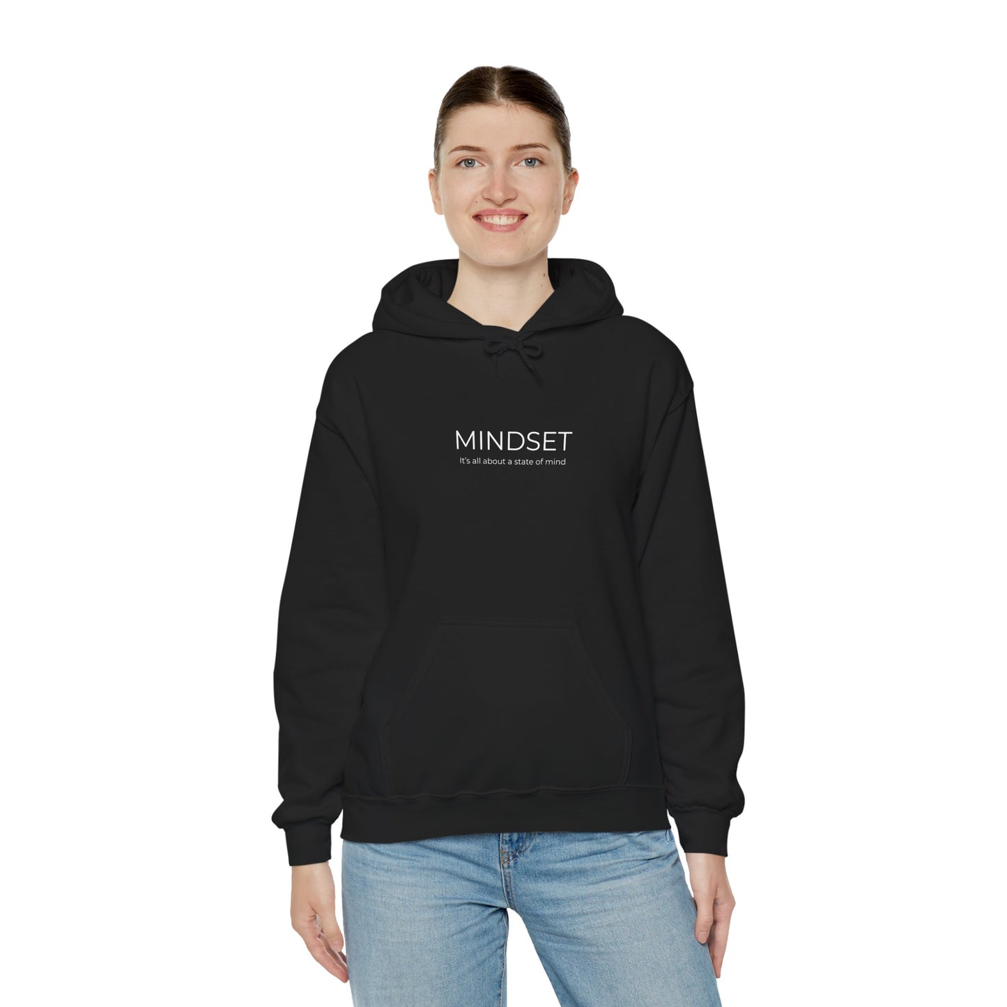 Mindset Unisex Heavy Blend Hooded Sweatshirt, Cozy Hoodie for Inspiration, Perfect Gift for Mindfulness, Motivational Apparel.