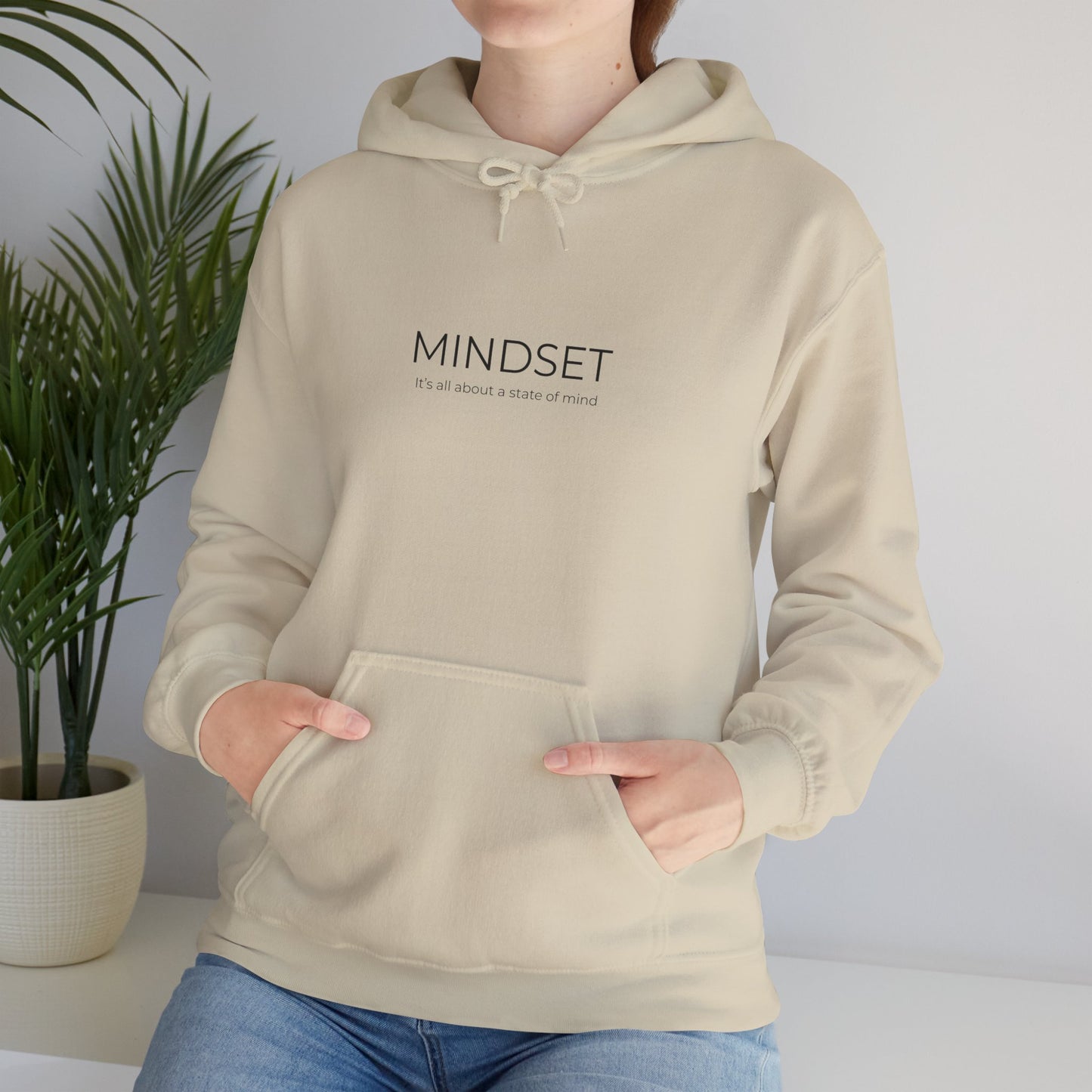 Mindset Unisex Heavy Blend Hooded Sweatshirt, Cozy Hoodie for Inspiration, Perfect Gift for Mindfulness, Motivational Apparel.