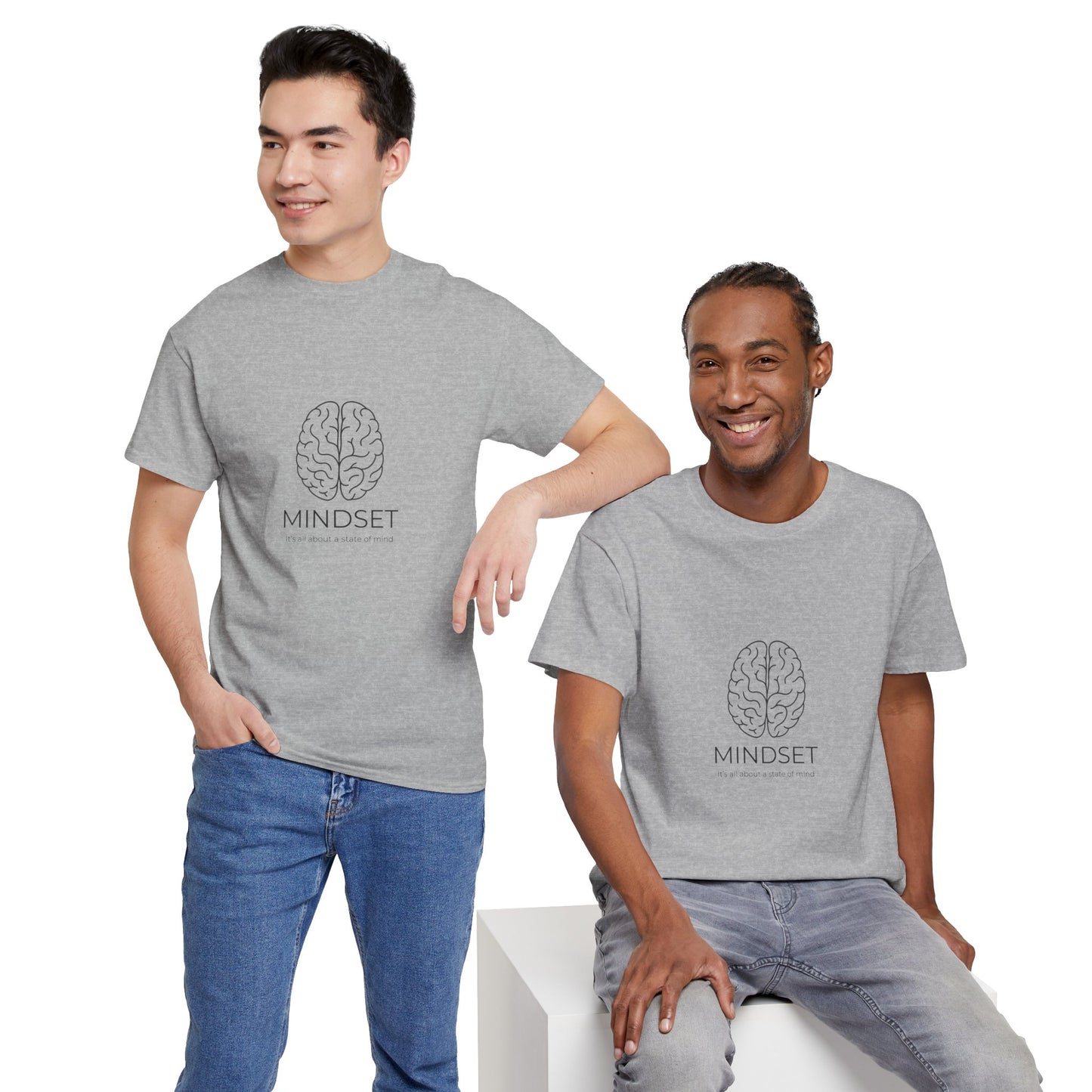 Mindset Unisex Heavy Cotton Tee - Motivational Shirt, Gift, Positive Vibe, Wellness Fashion, Inspirational Clothing