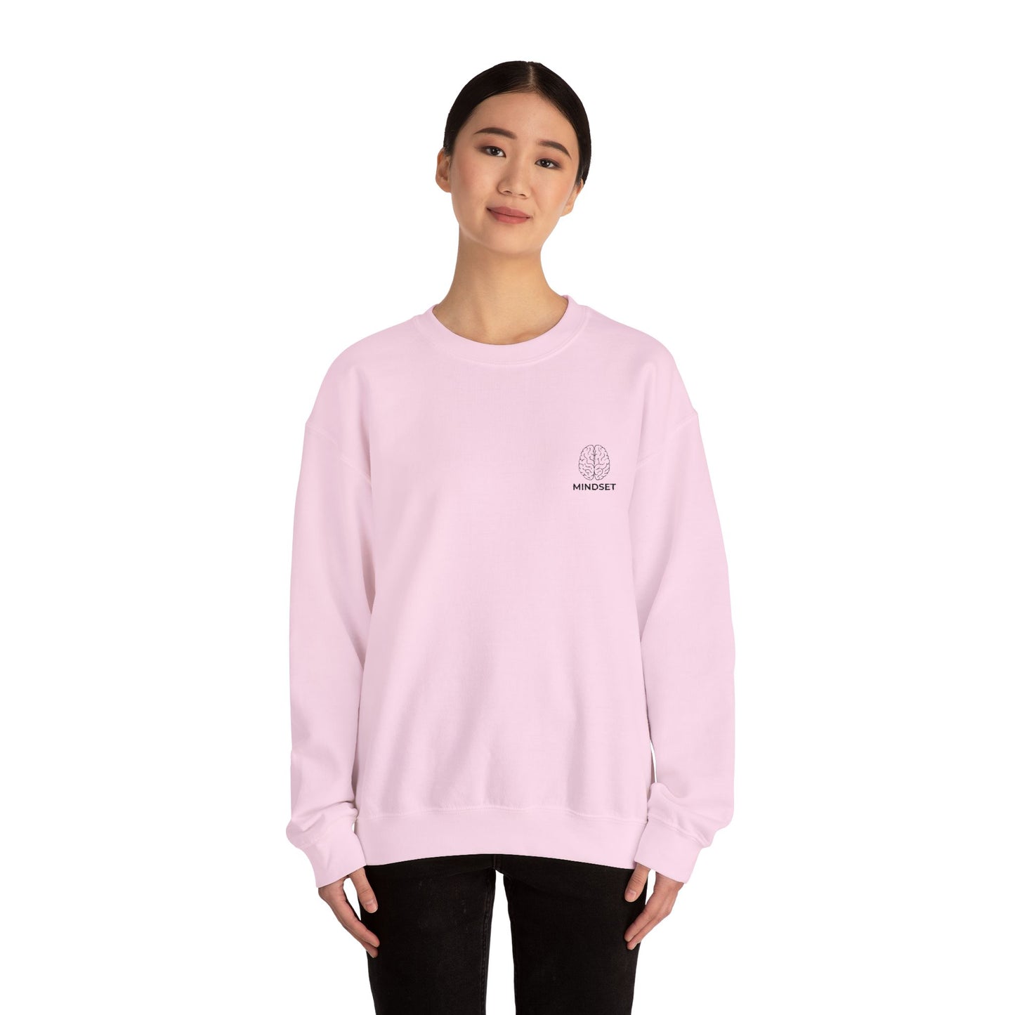 Mindset - Embroidered Cozy Autumn Unisex Sweatshirt, Fall Fashion, Comfortable Casual Wear, Gift, Everyday Style