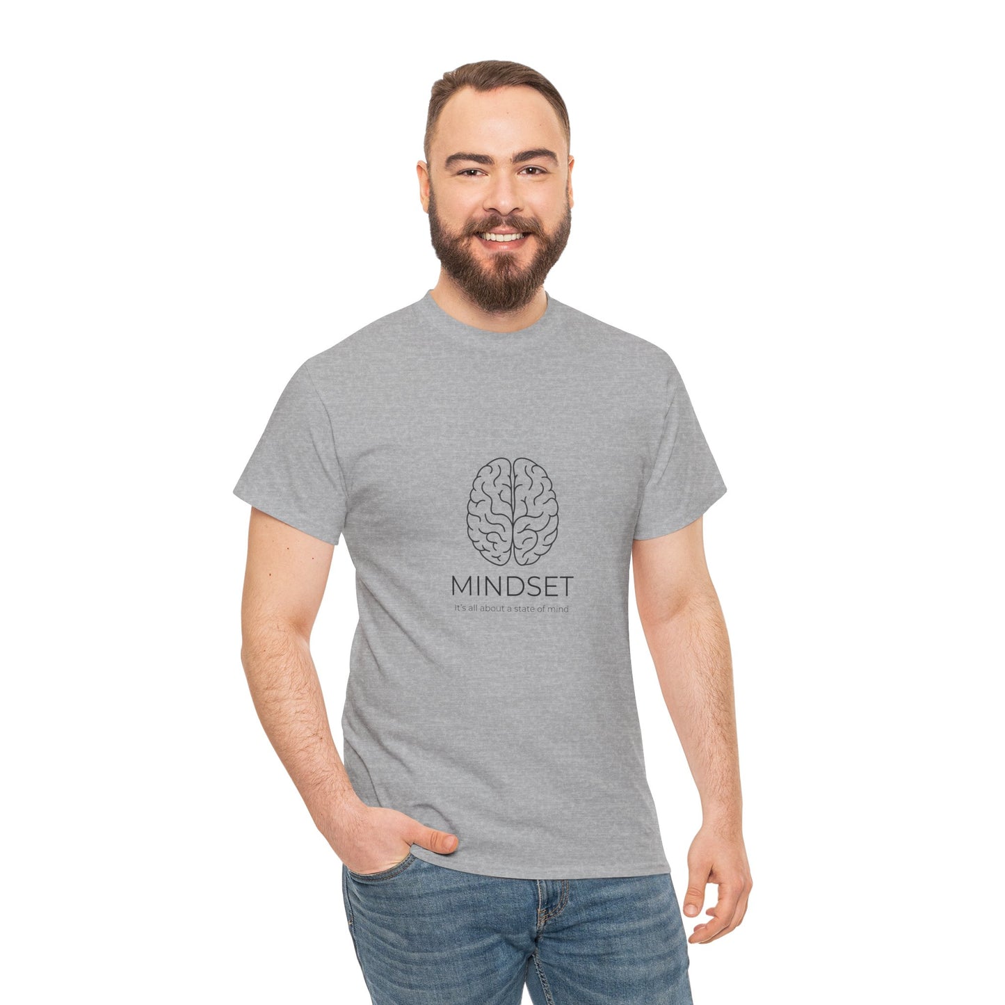 Mindset Unisex Heavy Cotton Tee - Motivational Shirt, Gift, Positive Vibe, Wellness Fashion, Inspirational Clothing