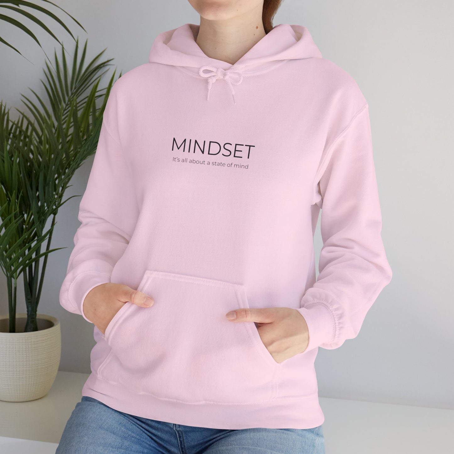 Mindset Unisex Heavy Blend Hooded Sweatshirt, Cozy Hoodie for Inspiration, Perfect Gift for Mindfulness, Motivational Apparel.