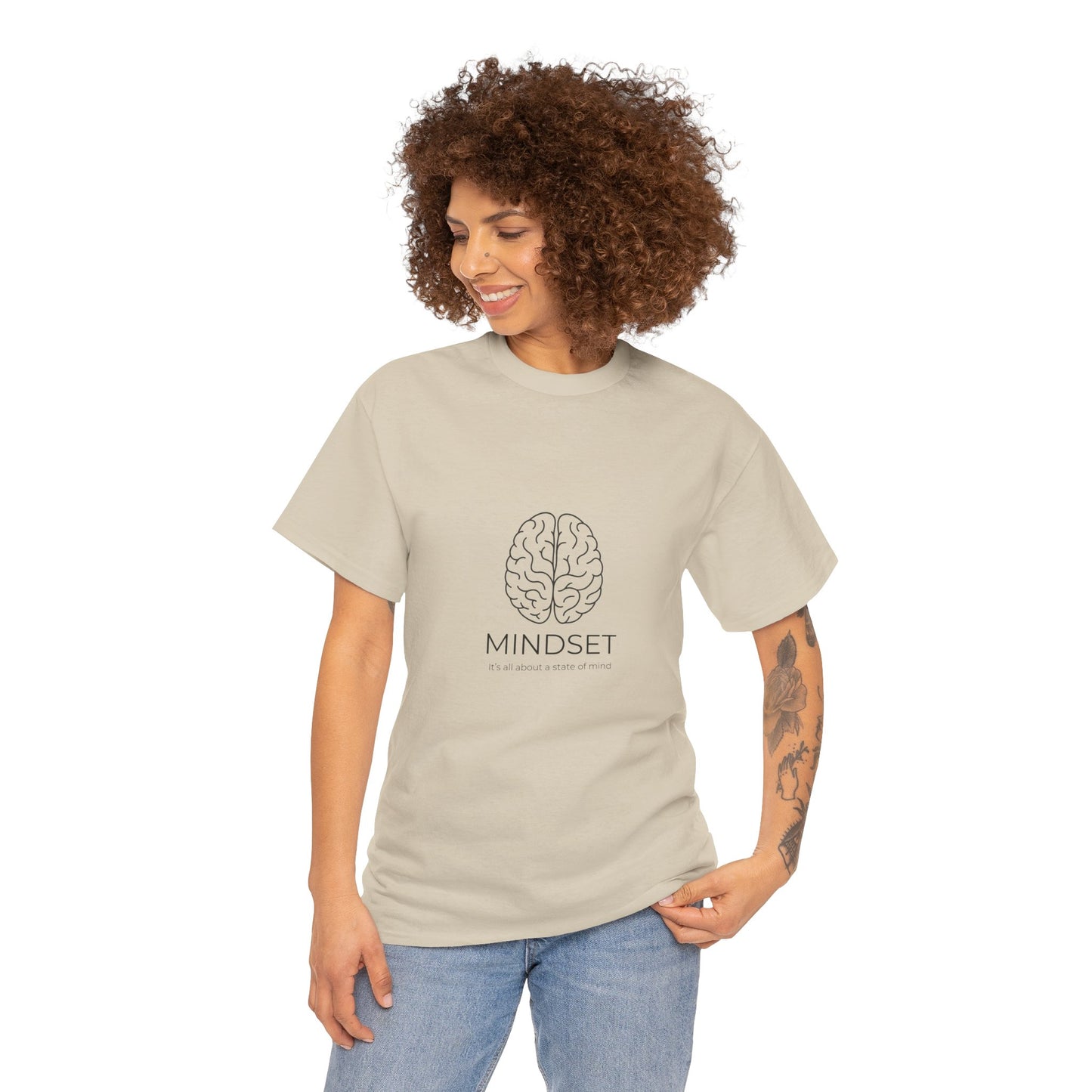 Mindset Unisex Heavy Cotton Tee - Motivational Shirt, Gift, Positive Vibe, Wellness Fashion, Inspirational Clothing