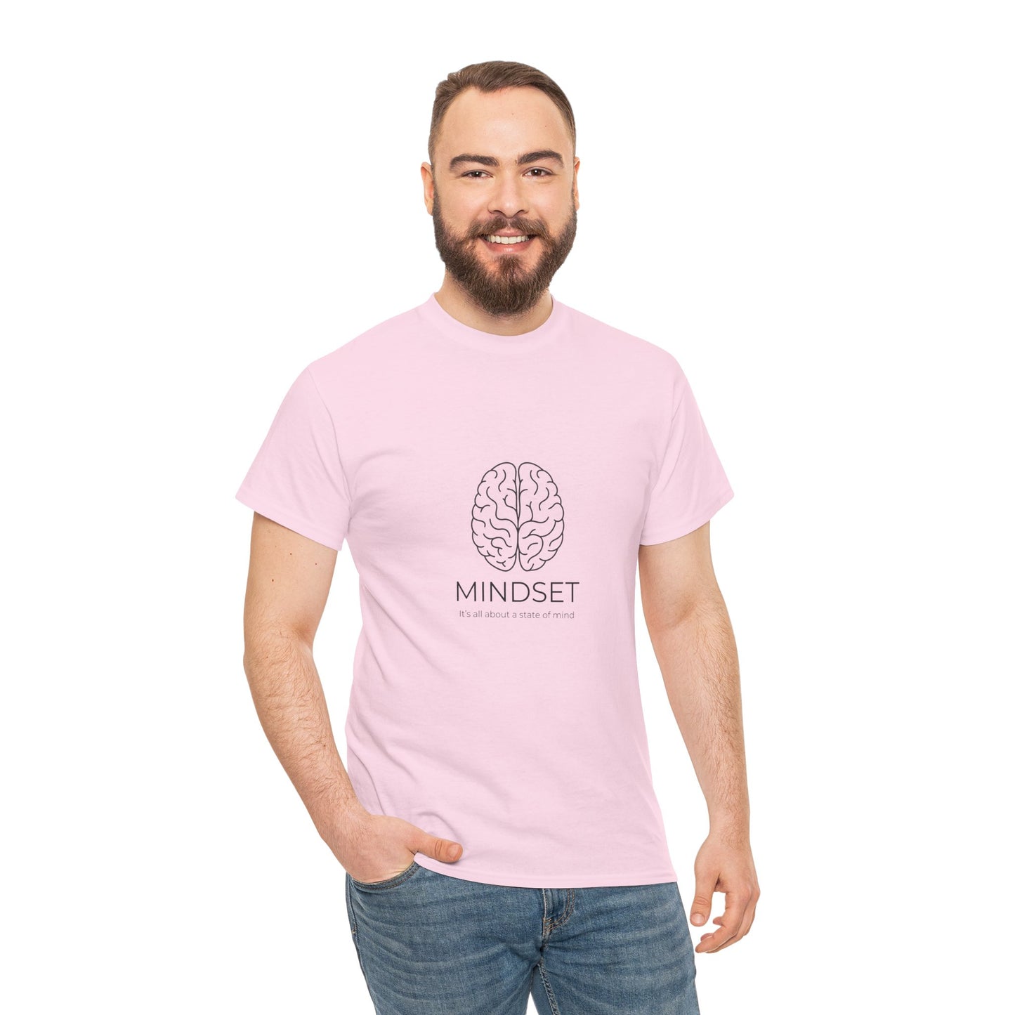 Mindset Unisex Heavy Cotton Tee - Motivational Shirt, Gift, Positive Vibe, Wellness Fashion, Inspirational Clothing