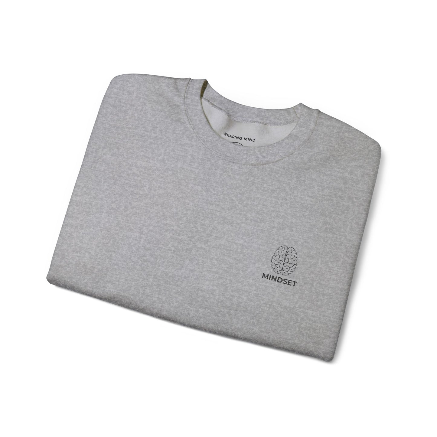 Mindset - Embroidered Cozy Autumn Unisex Sweatshirt, Fall Fashion, Comfortable Casual Wear, Gift, Everyday Style