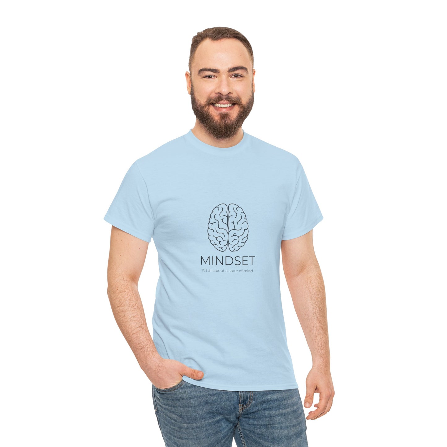 Mindset Unisex Heavy Cotton Tee - Motivational Shirt, Gift, Positive Vibe, Wellness Fashion, Inspirational Clothing