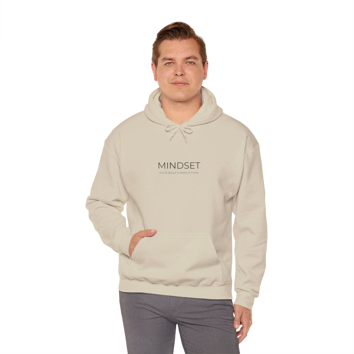 Mindset Unisex Heavy Blend Hooded Sweatshirt, Cozy Hoodie for Inspiration, Perfect Gift for Mindfulness, Motivational Apparel.