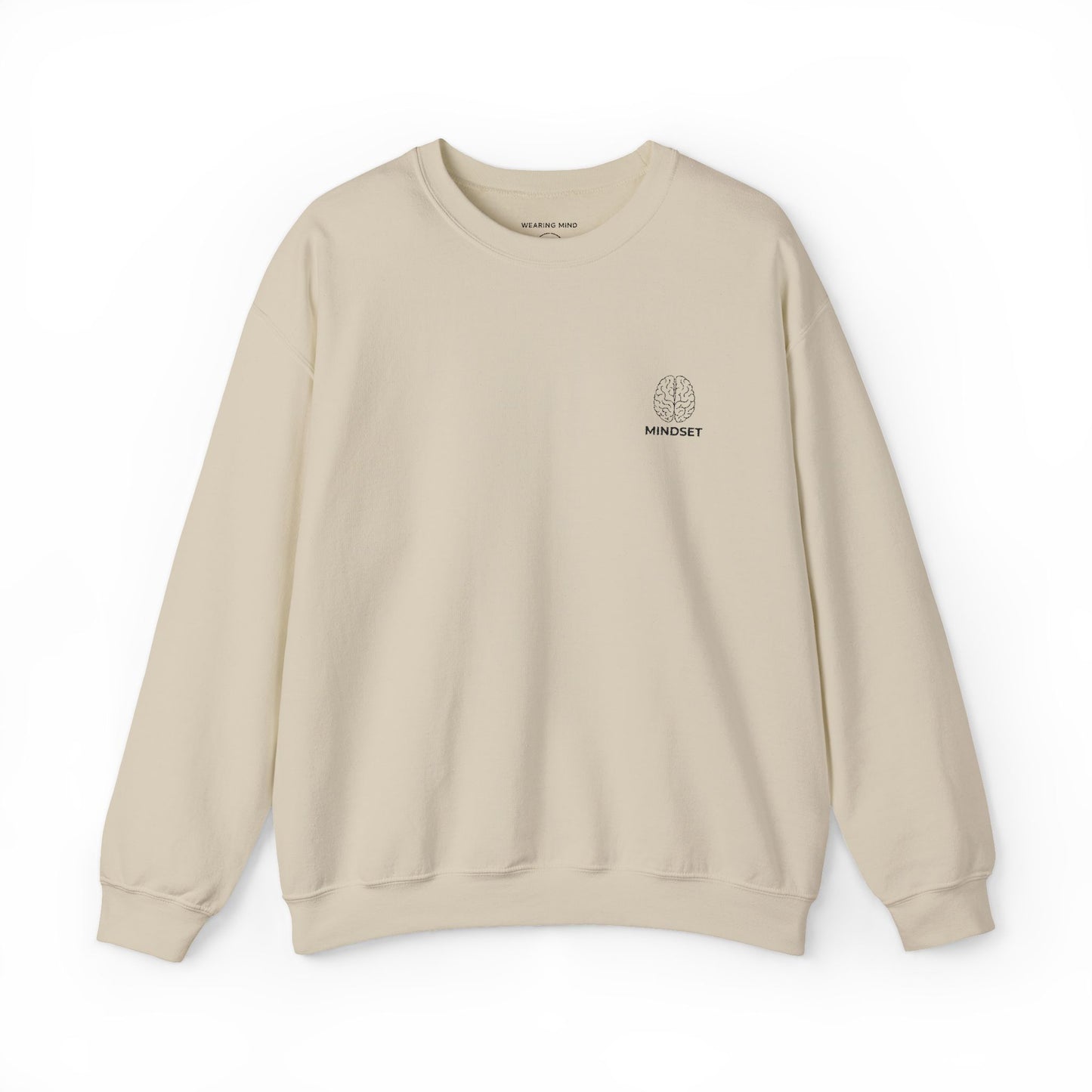 Mindset - Embroidered Cozy Autumn Unisex Sweatshirt, Fall Fashion, Comfortable Casual Wear, Gift, Everyday Style