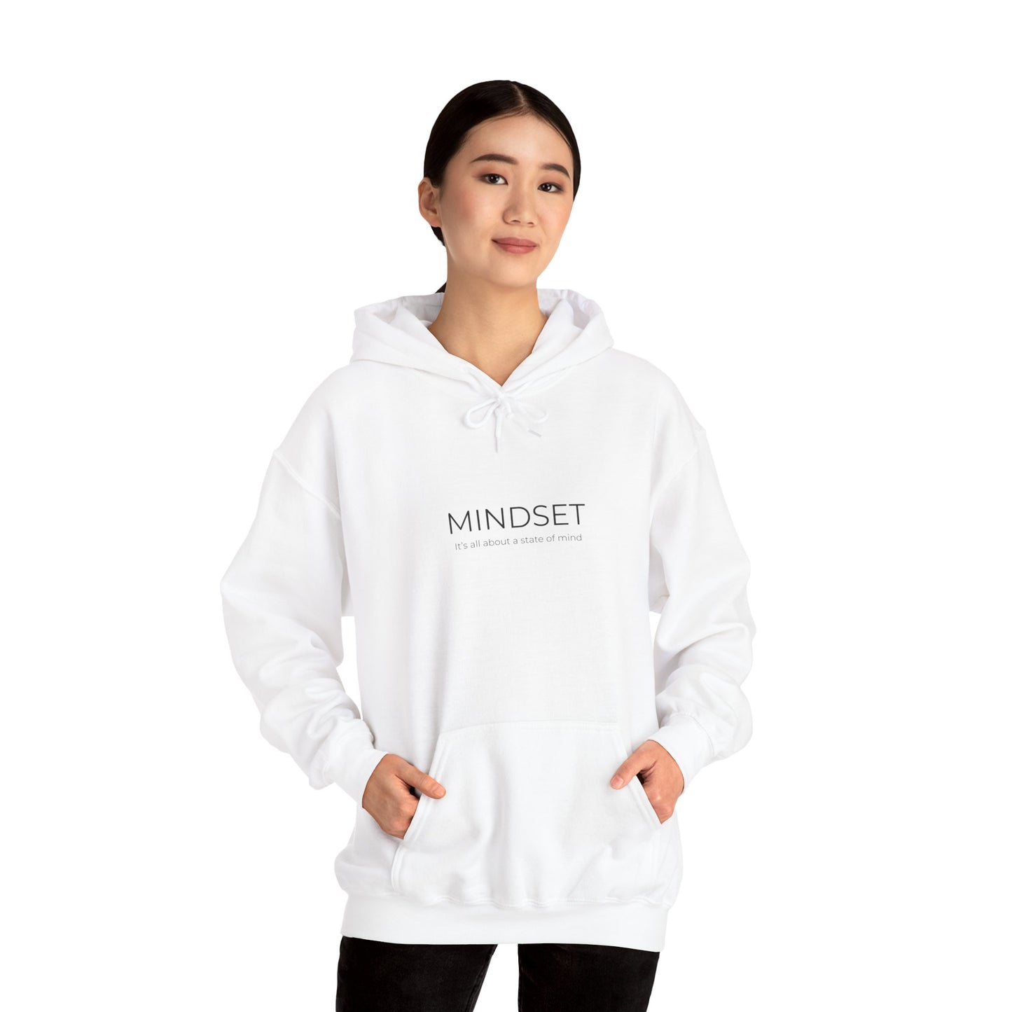 Mindset Unisex Heavy Blend Hooded Sweatshirt, Cozy Hoodie for Inspiration, Perfect Gift for Mindfulness, Motivational Apparel.