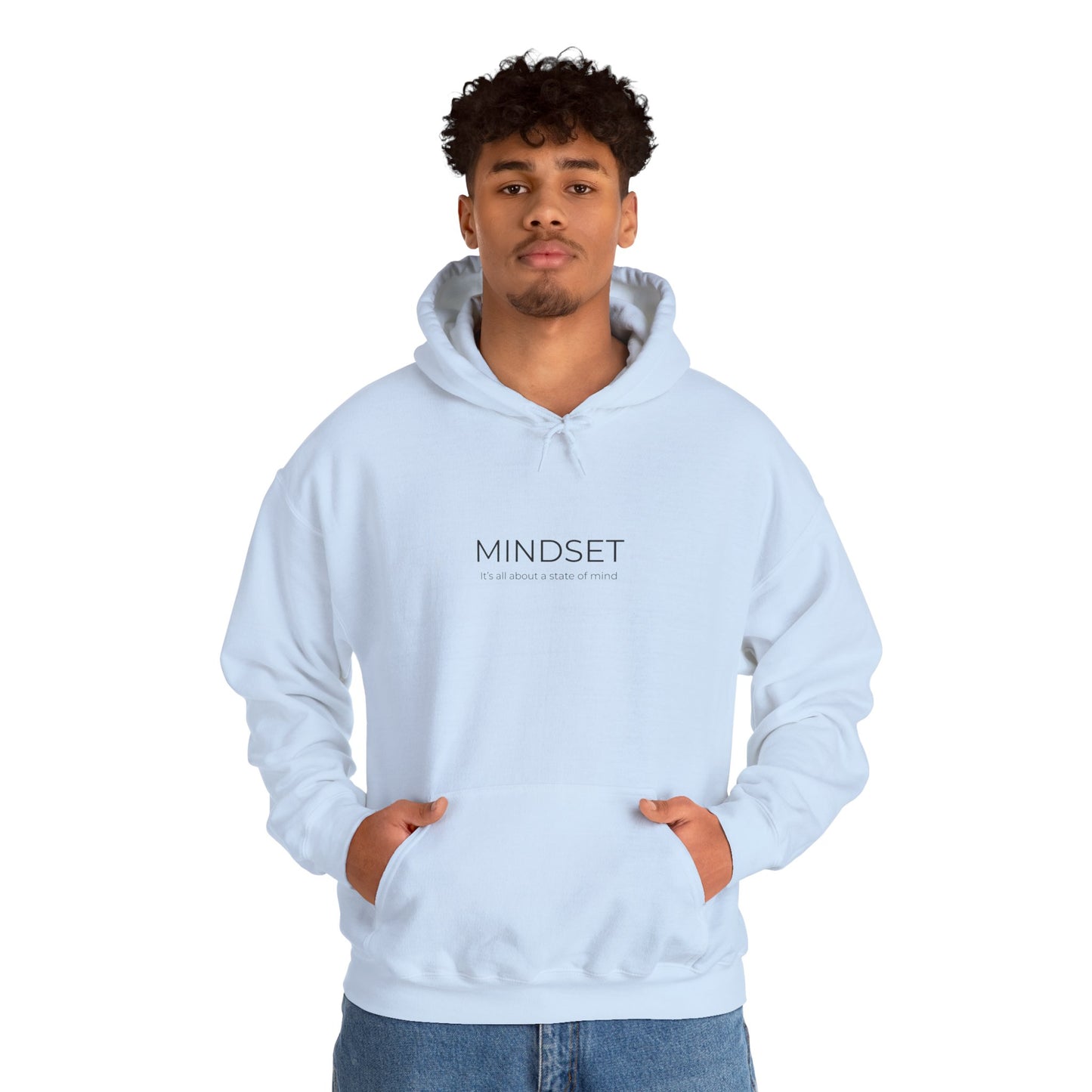 Mindset Unisex Heavy Blend Hooded Sweatshirt, Cozy Hoodie for Inspiration, Perfect Gift for Mindfulness, Motivational Apparel.