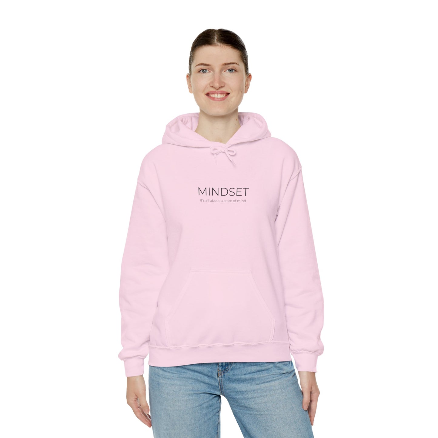Mindset Unisex Heavy Blend Hooded Sweatshirt, Cozy Hoodie for Inspiration, Perfect Gift for Mindfulness, Motivational Apparel.