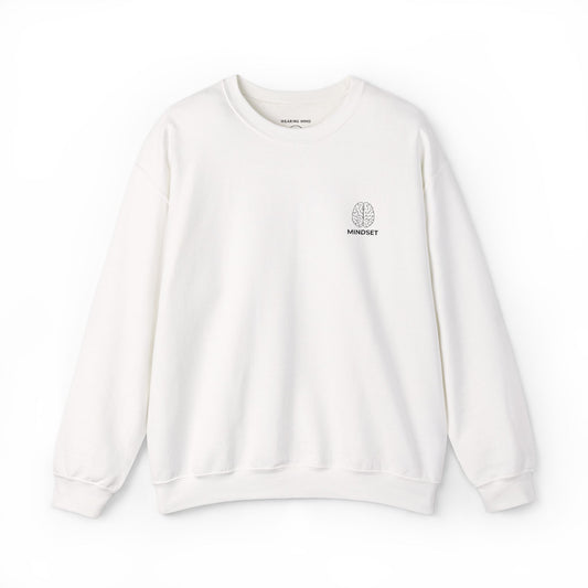 Mindset - Embroidered Cozy Autumn Unisex Sweatshirt, Fall Fashion, Comfortable Casual Wear, Gift, Everyday Style