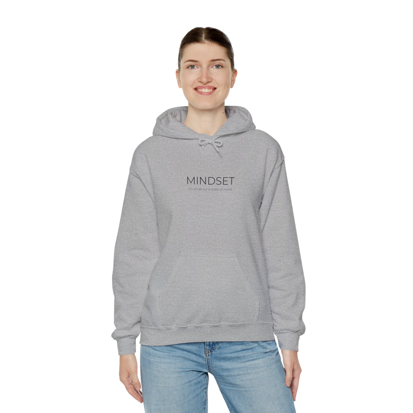 Mindset Unisex Heavy Blend Hooded Sweatshirt, Cozy Hoodie for Inspiration, Perfect Gift for Mindfulness, Motivational Apparel.