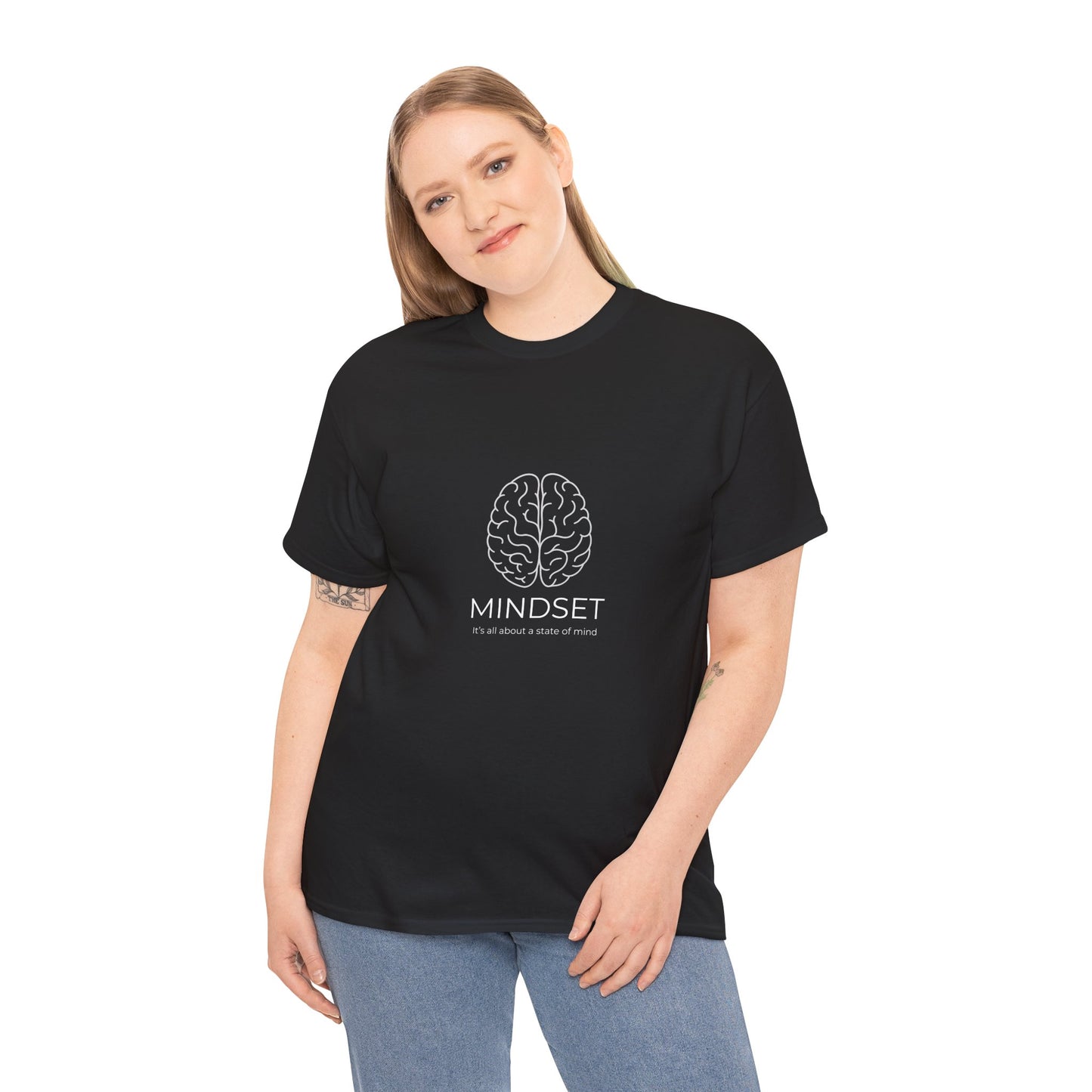 Mindset Unisex Heavy Cotton Tee - Motivational Shirt, Gift, Positive Vibe, Wellness Fashion, Inspirational Clothing
