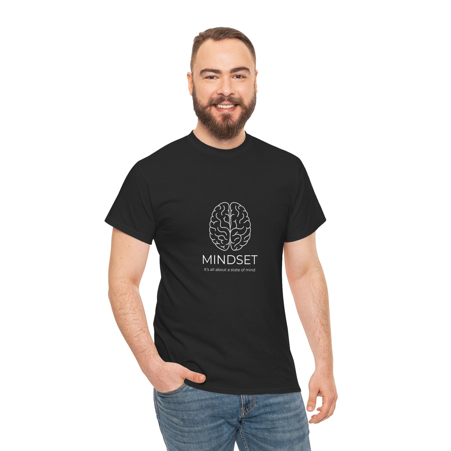 Mindset Unisex Heavy Cotton Tee - Motivational Shirt, Gift, Positive Vibe, Wellness Fashion, Inspirational Clothing