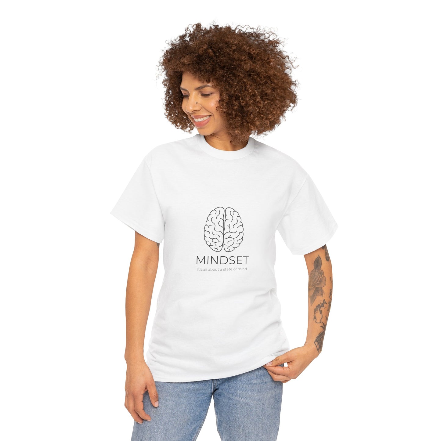 Mindset Unisex Heavy Cotton Tee - Motivational Shirt, Gift, Positive Vibe, Wellness Fashion, Inspirational Clothing