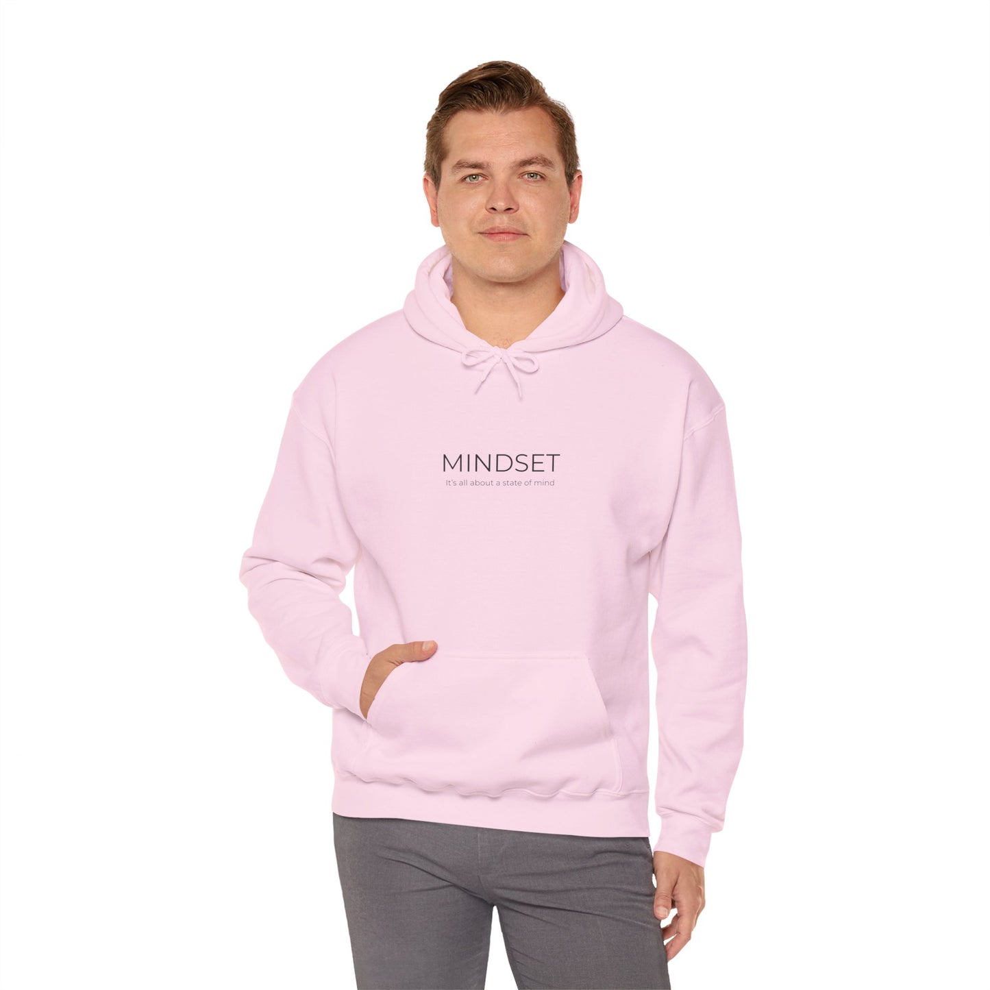 Mindset Unisex Heavy Blend Hooded Sweatshirt, Cozy Hoodie for Inspiration, Perfect Gift for Mindfulness, Motivational Apparel.