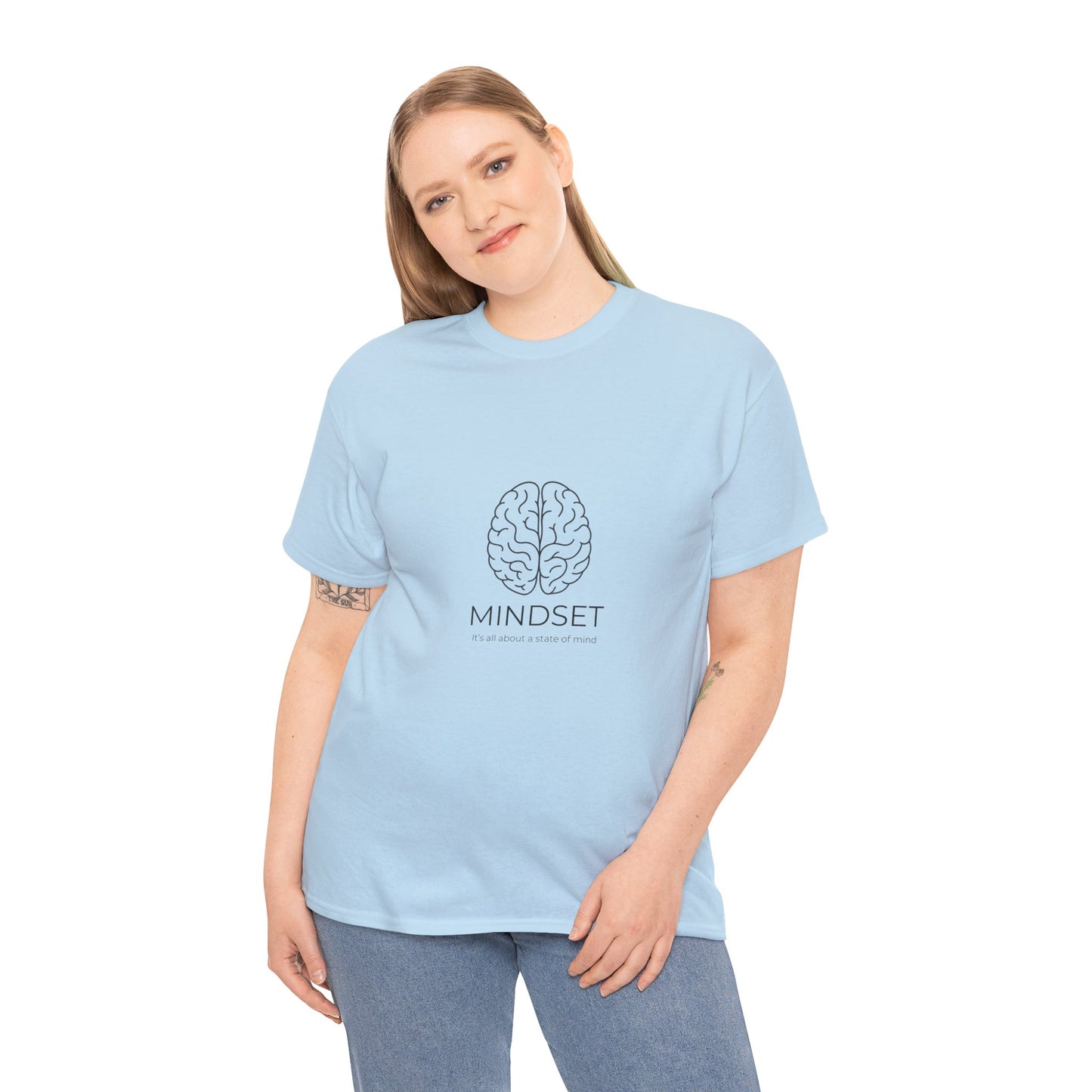 Mindset Unisex Heavy Cotton Tee - Motivational Shirt, Gift, Positive Vibe, Wellness Fashion, Inspirational Clothing