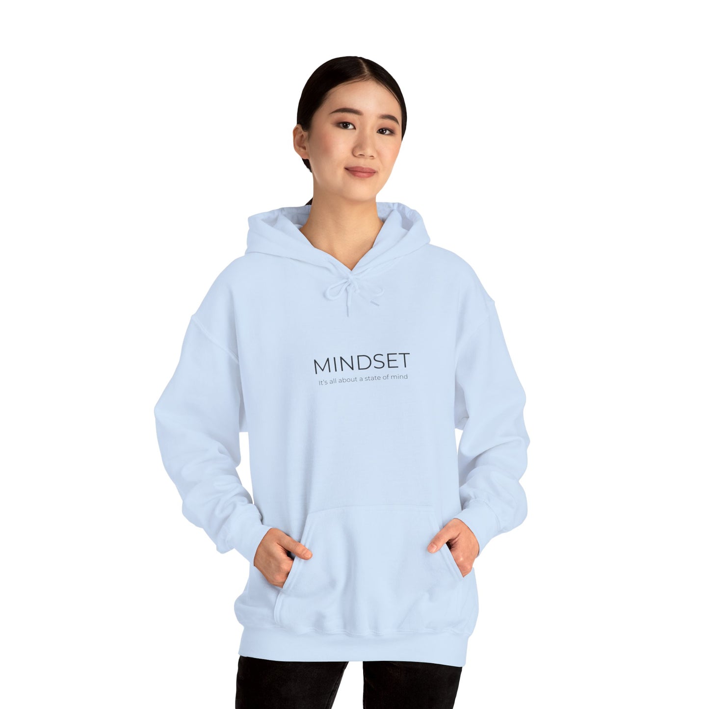 Mindset Unisex Heavy Blend Hooded Sweatshirt, Cozy Hoodie for Inspiration, Perfect Gift for Mindfulness, Motivational Apparel.