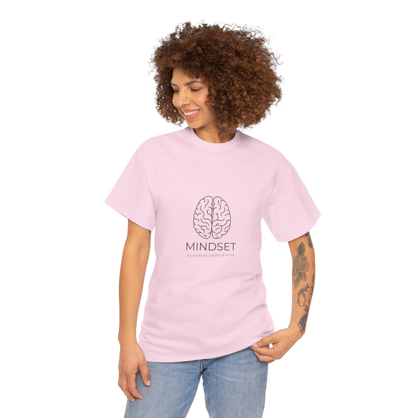 Mindset Unisex Heavy Cotton Tee - Motivational Shirt, Gift, Positive Vibe, Wellness Fashion, Inspirational Clothing