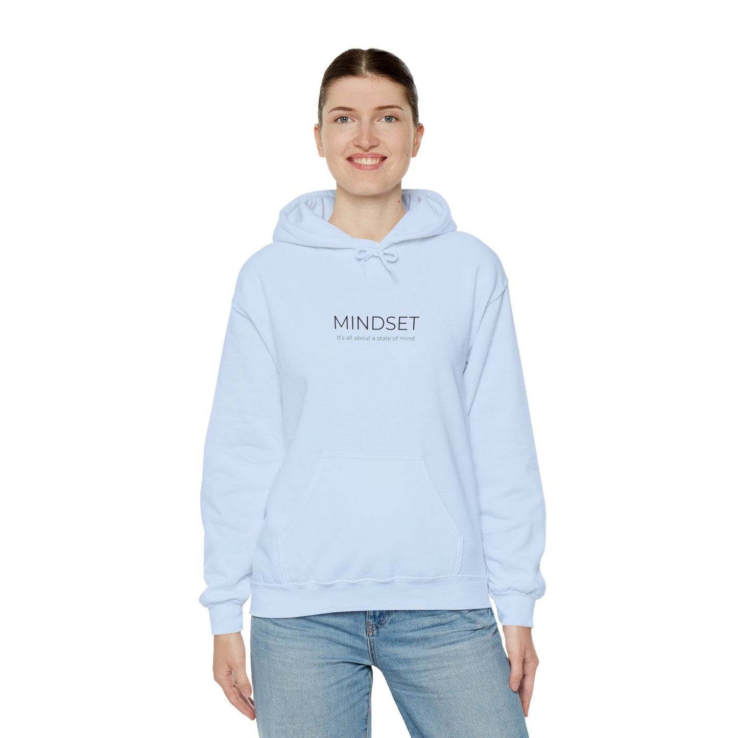 Mindset Unisex Heavy Blend Hooded Sweatshirt, Cozy Hoodie for Inspiration, Perfect Gift for Mindfulness, Motivational Apparel.