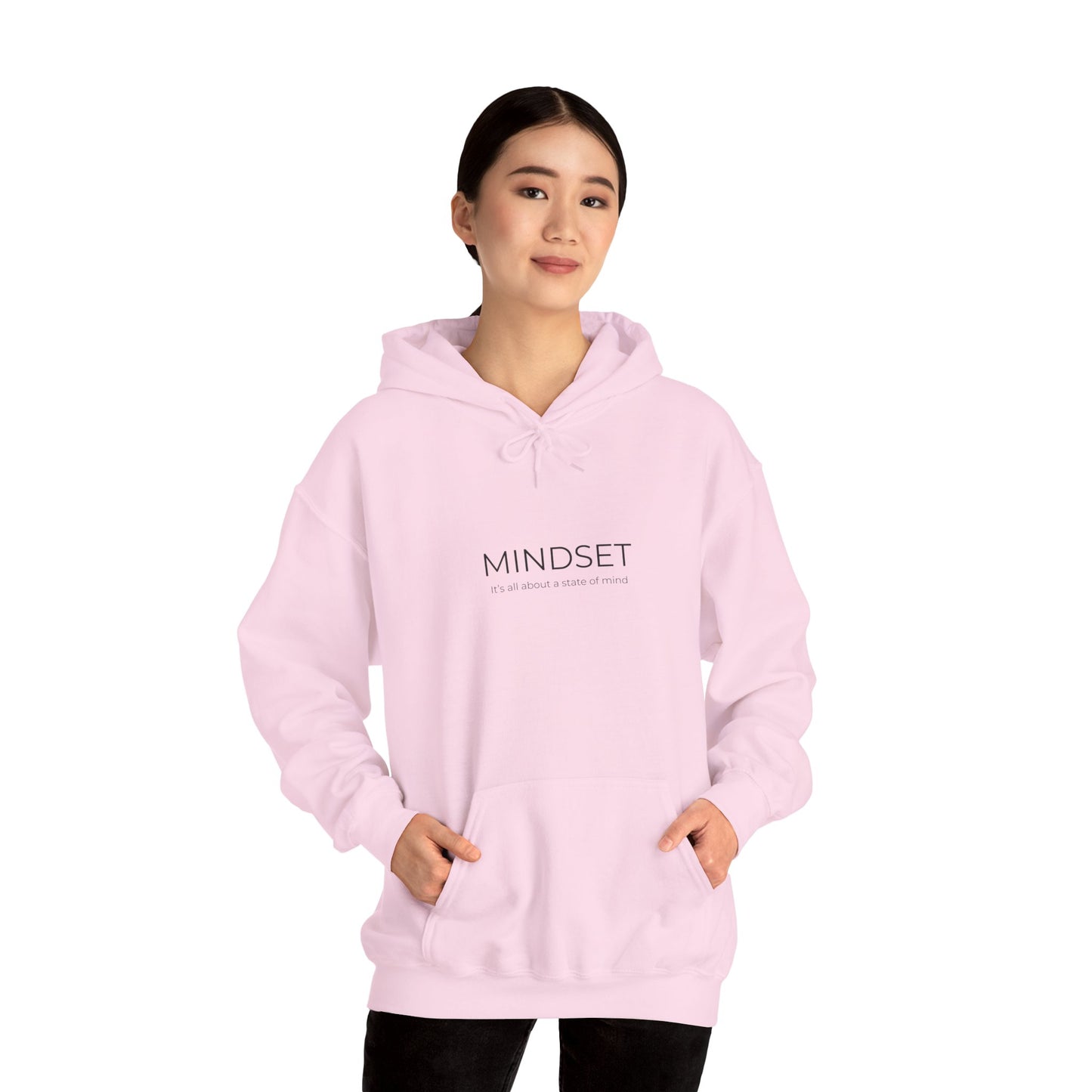 Mindset Unisex Heavy Blend Hooded Sweatshirt, Cozy Hoodie for Inspiration, Perfect Gift for Mindfulness, Motivational Apparel.