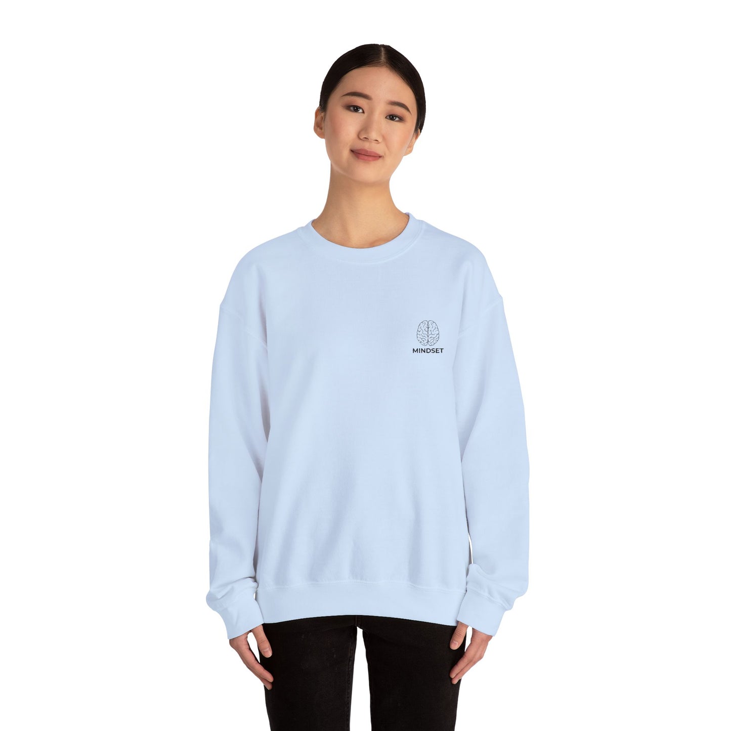 Mindset - Embroidered Cozy Autumn Unisex Sweatshirt, Fall Fashion, Comfortable Casual Wear, Gift, Everyday Style