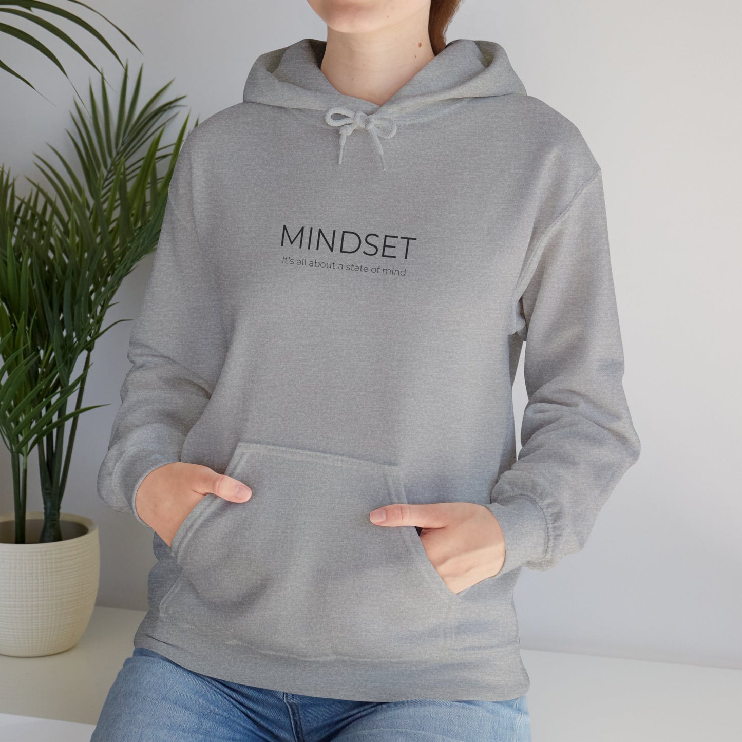 Mindset Unisex Heavy Blend Hooded Sweatshirt, Cozy Hoodie for Inspiration, Perfect Gift for Mindfulness, Motivational Apparel.