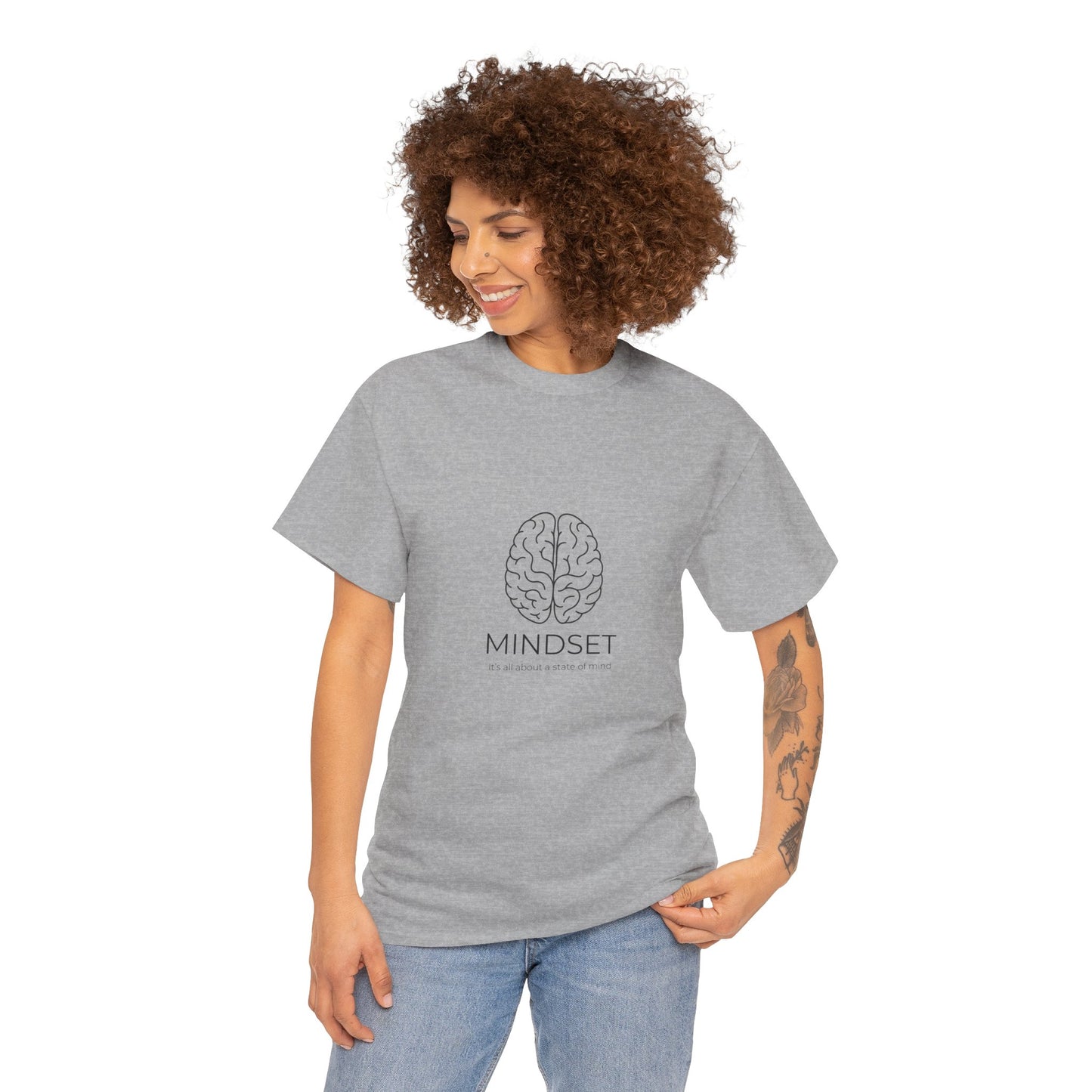 Mindset Unisex Heavy Cotton Tee - Motivational Shirt, Gift, Positive Vibe, Wellness Fashion, Inspirational Clothing