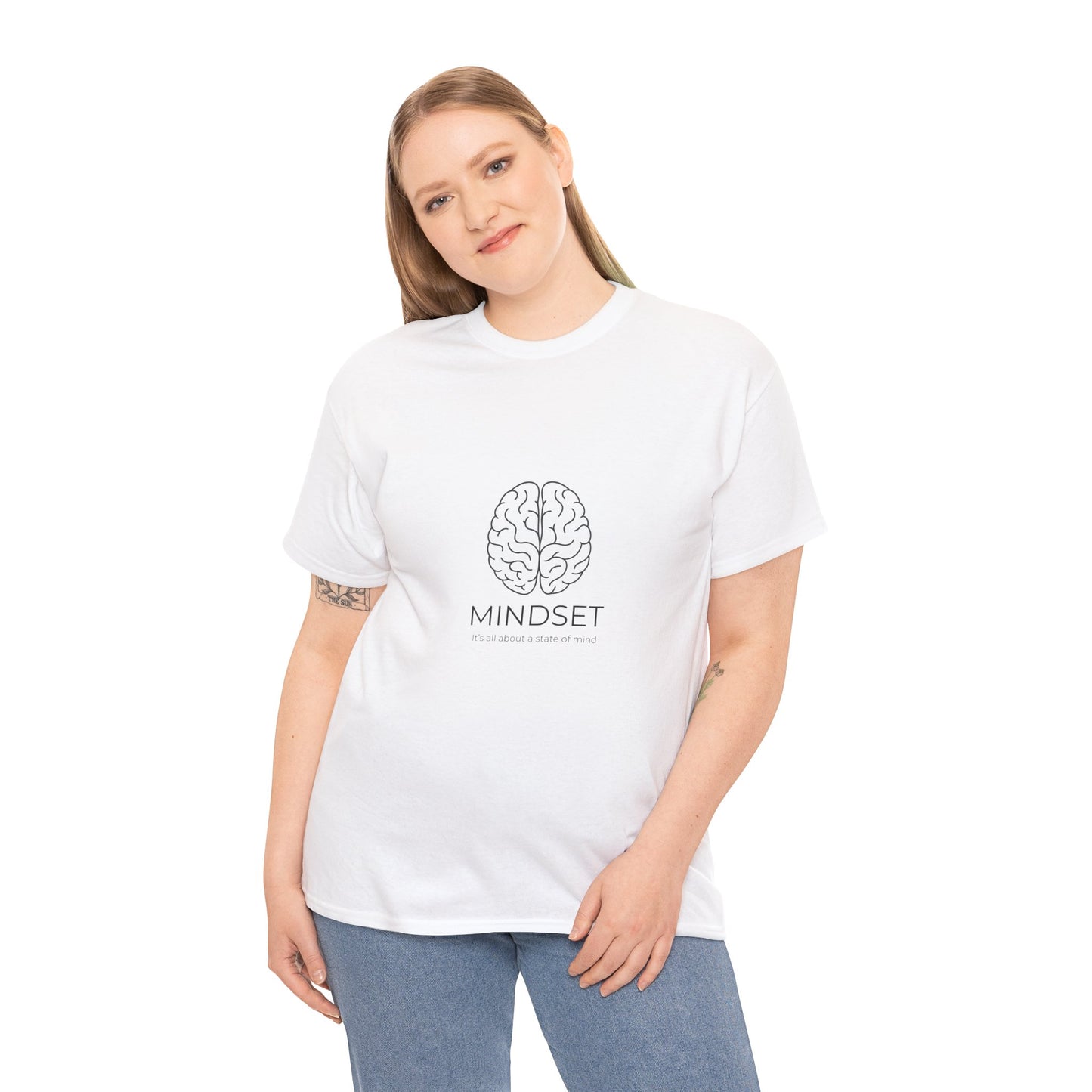 Mindset Unisex Heavy Cotton Tee - Motivational Shirt, Gift, Positive Vibe, Wellness Fashion, Inspirational Clothing