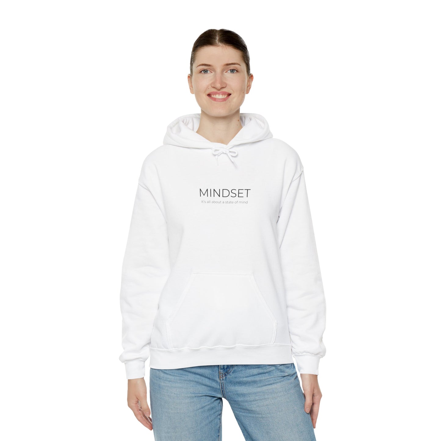 Mindset Unisex Heavy Blend Hooded Sweatshirt, Cozy Hoodie for Inspiration, Perfect Gift for Mindfulness, Motivational Apparel.