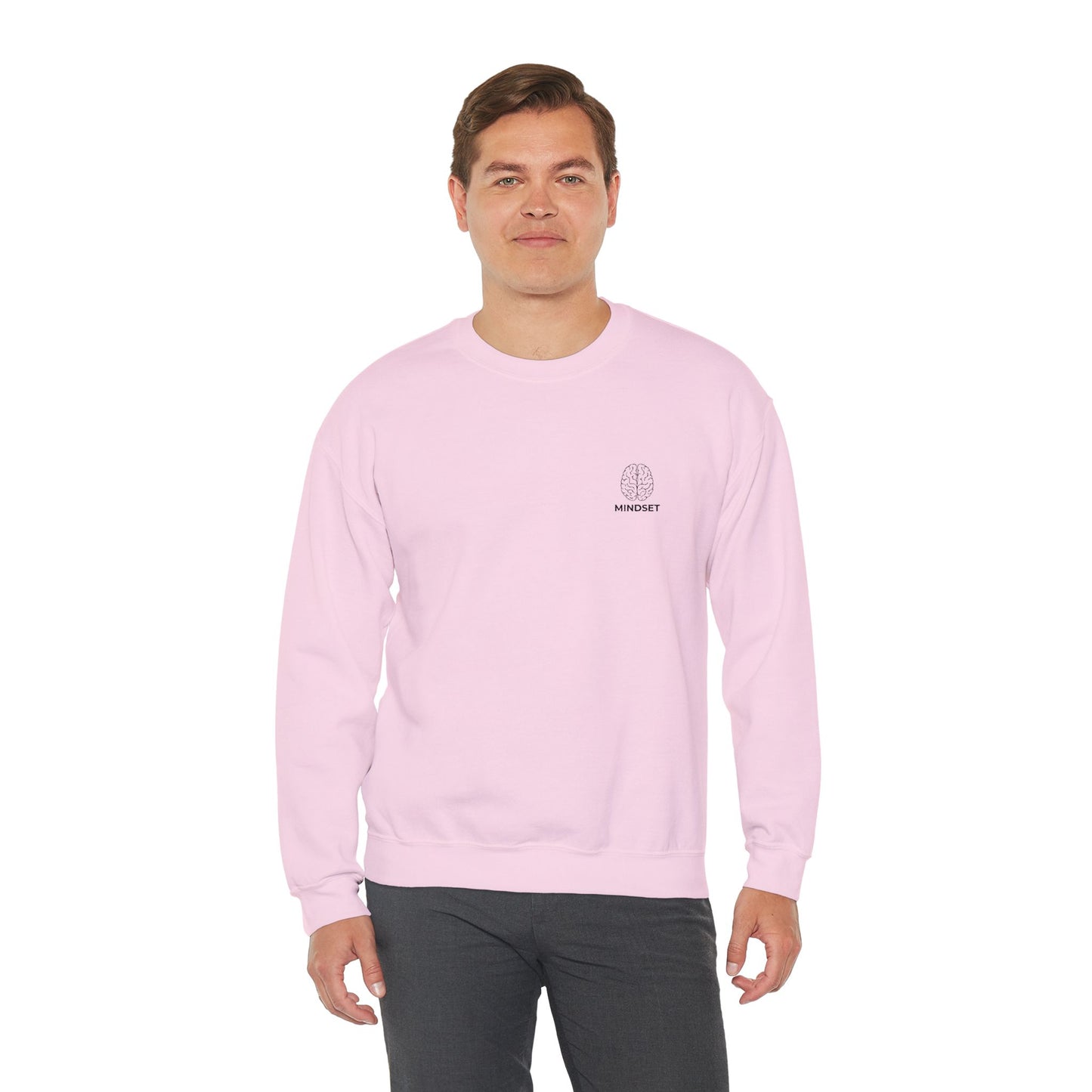 Mindset - Embroidered Cozy Autumn Unisex Sweatshirt, Fall Fashion, Comfortable Casual Wear, Gift, Everyday Style