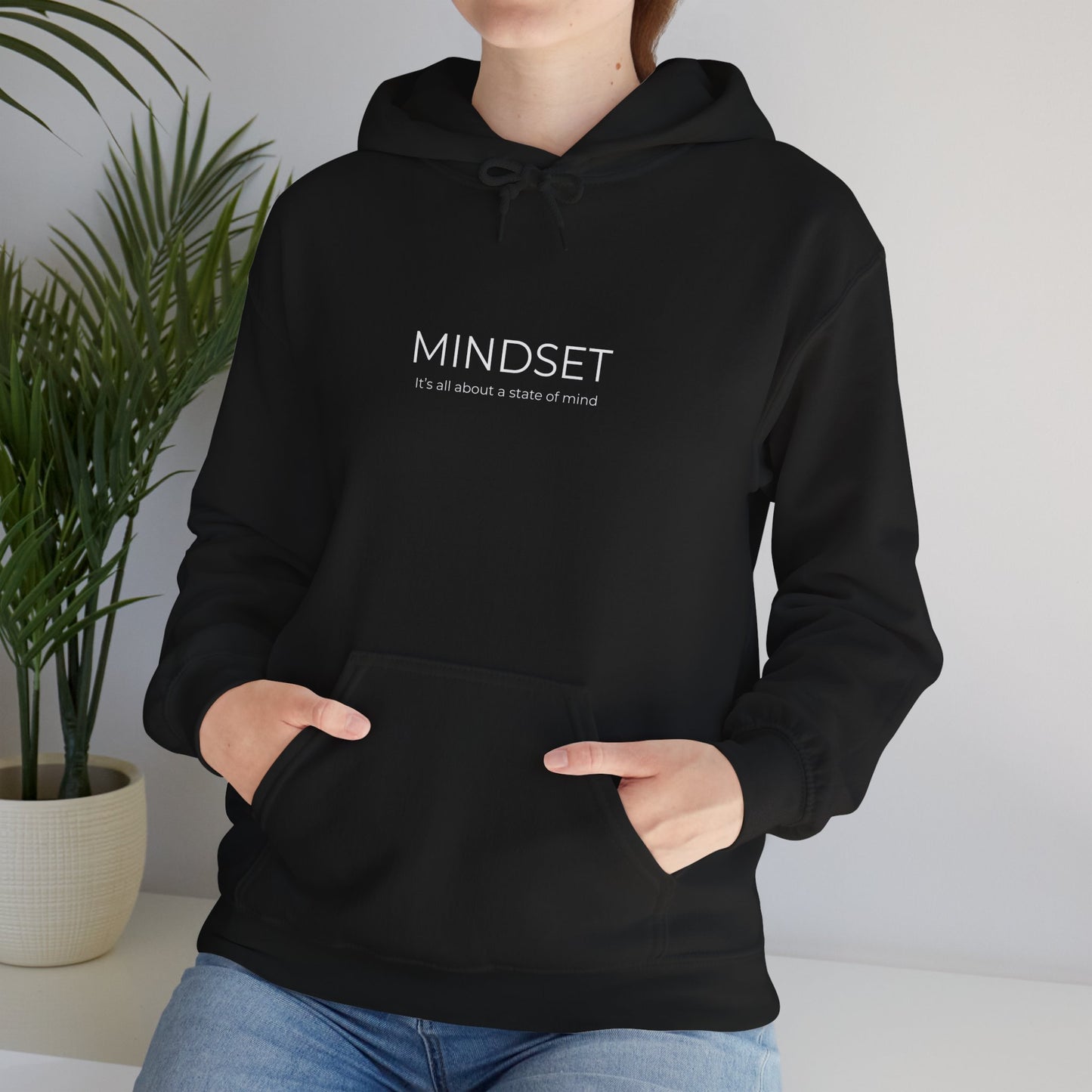 Mindset Unisex Heavy Blend Hooded Sweatshirt, Cozy Hoodie for Inspiration, Perfect Gift for Mindfulness, Motivational Apparel.