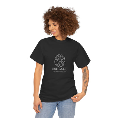 Mindset Unisex Heavy Cotton Tee - Motivational Shirt, Gift, Positive Vibe, Wellness Fashion, Inspirational Clothing
