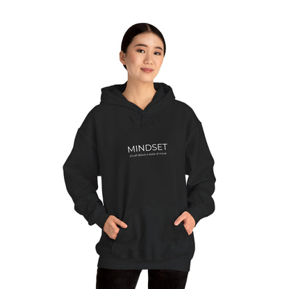 Mindset Unisex Heavy Blend Hooded Sweatshirt, Cozy Hoodie for Inspiration, Perfect Gift for Mindfulness, Motivational Apparel.