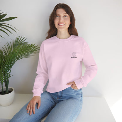 Mindset - Embroidered Cozy Autumn Unisex Sweatshirt, Fall Fashion, Comfortable Casual Wear, Gift, Everyday Style