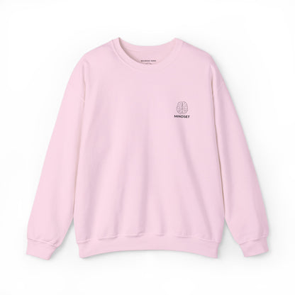 Mindset - Embroidered Cozy Autumn Unisex Sweatshirt, Fall Fashion, Comfortable Casual Wear, Gift, Everyday Style