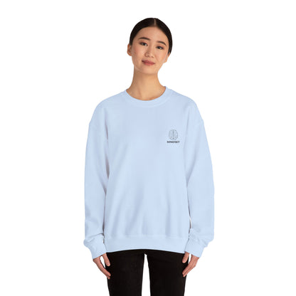 Mindset - Embroidered Cozy Autumn Unisex Sweatshirt, Fall Fashion, Comfortable Casual Wear, Gift, Everyday Style