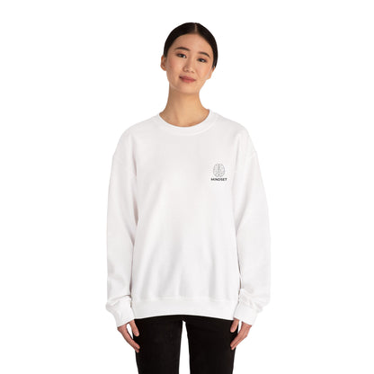 Mindset - Embroidered Cozy Autumn Unisex Sweatshirt, Fall Fashion, Comfortable Casual Wear, Gift, Everyday Style