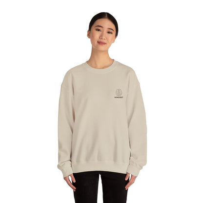 Mindset - Embroidered Cozy Autumn Unisex Sweatshirt, Fall Fashion, Comfortable Casual Wear, Gift, Everyday Style